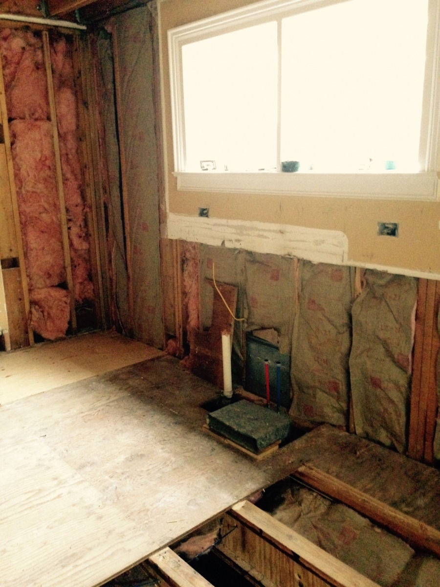 kitchen renovation in progress