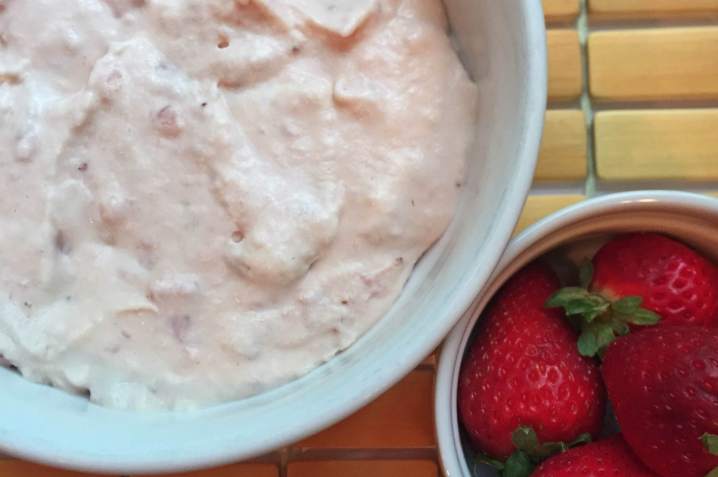 yogurt and strawberries