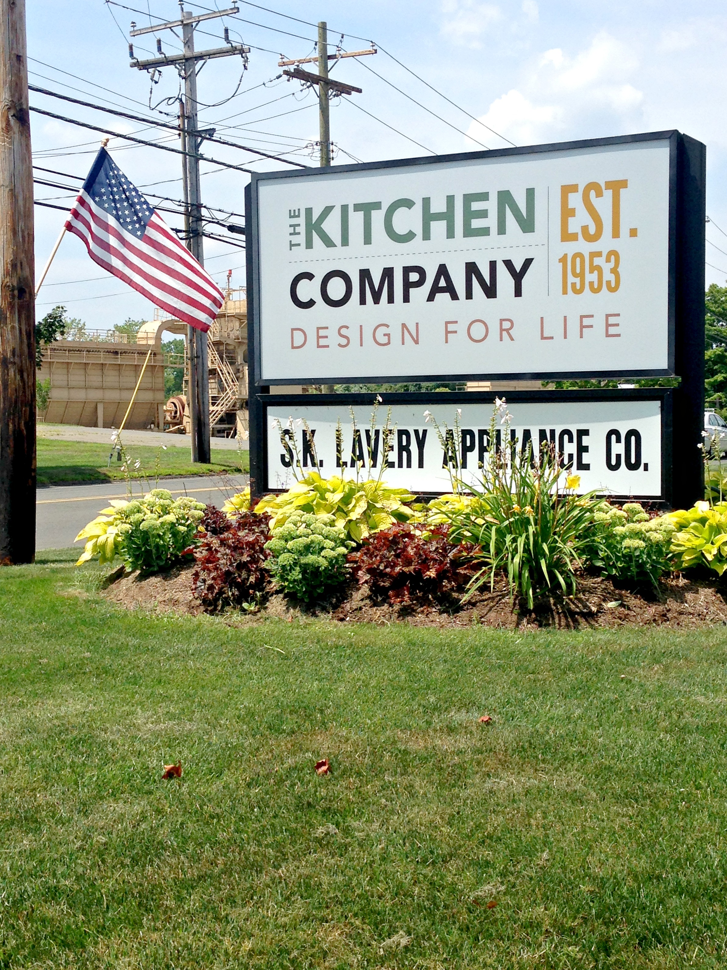 The kitchen company sign